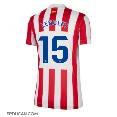 Zenski Nogometni Dres Atletico Madrid Clement Lenglet #15 Domaci 2025-26 Kratak Rukav Zenski Nogometni Dres Atletico Madrid Clement Lenglet #15 Domaci 2025-26 Kratak Rukav